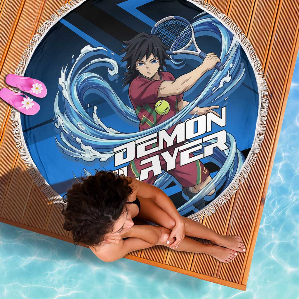 Giyuu Tomioka Water Serve Beach Blanket Sporty Anime Mashup Style