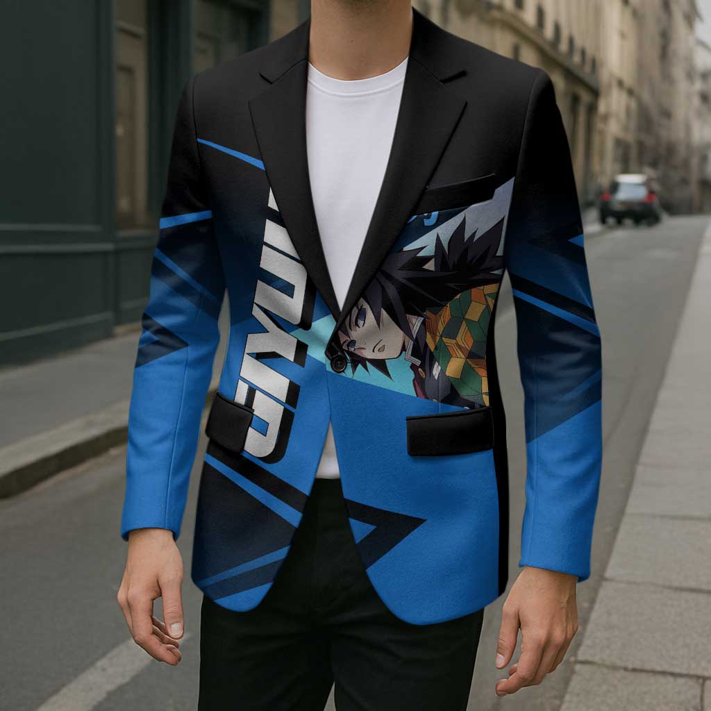 Giyuu Tomioka Water Serve Blazer Sporty Anime Mashup Style