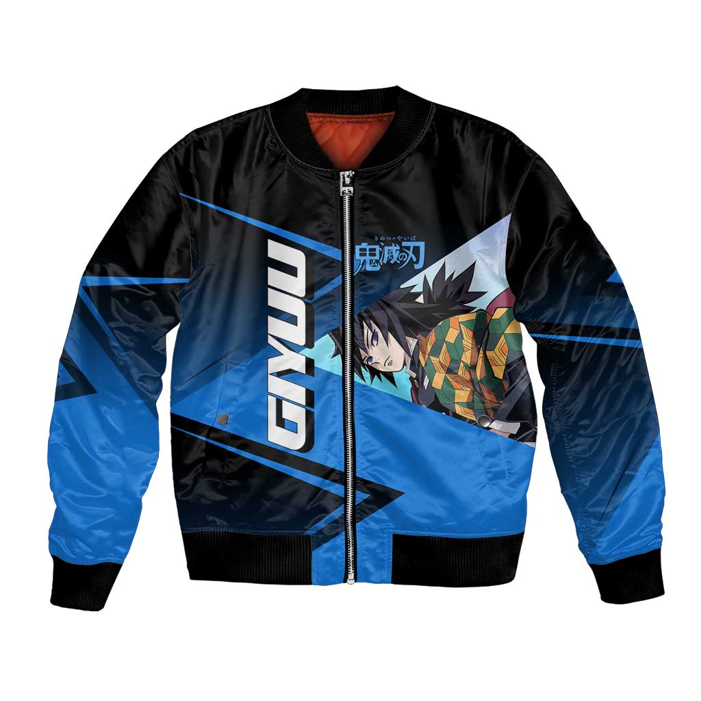 Giyuu Tomioka Water Serve Bomber Jacket Sporty Anime Mashup Style