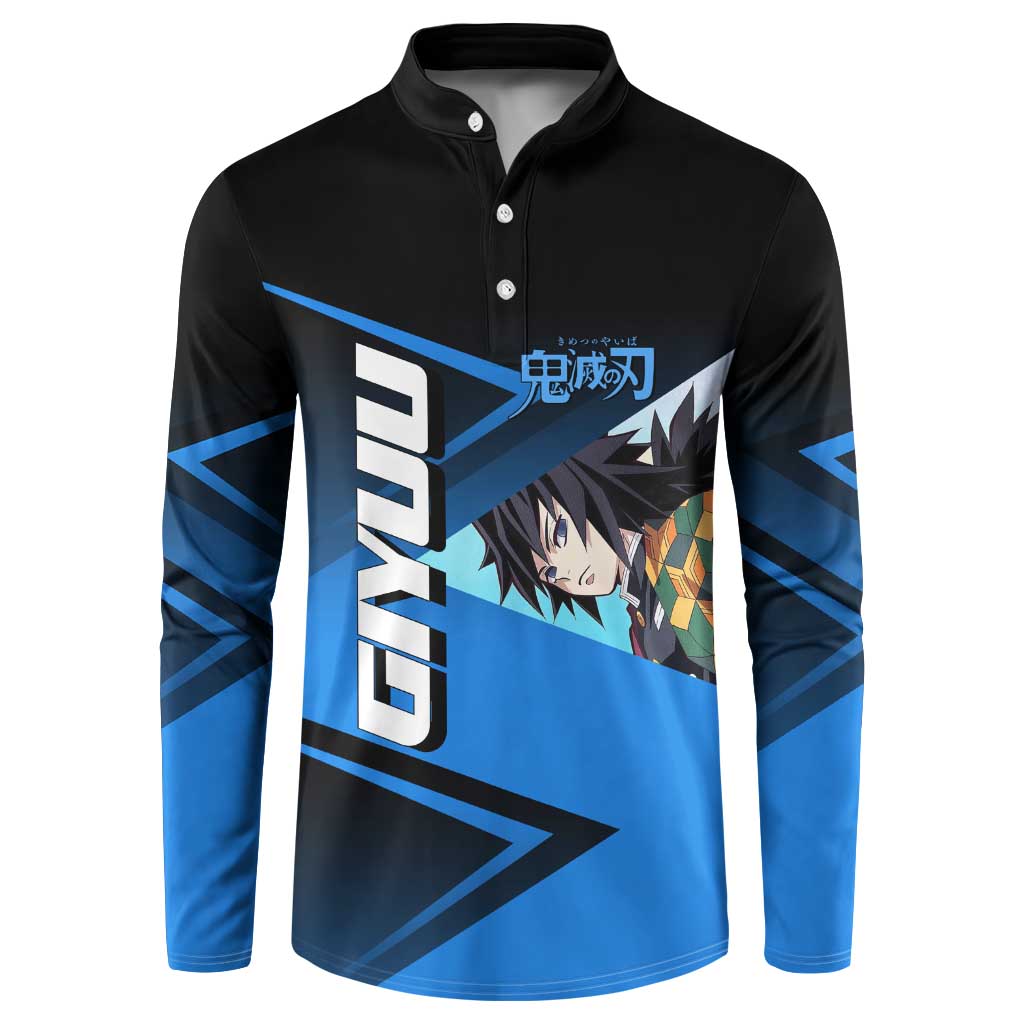 Giyuu Tomioka Water Serve Button Sweatshirt Sporty Anime Mashup Style