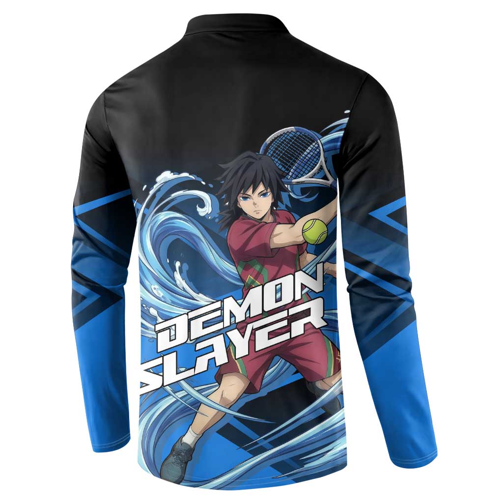 Giyuu Tomioka Water Serve Button Sweatshirt Sporty Anime Mashup Style
