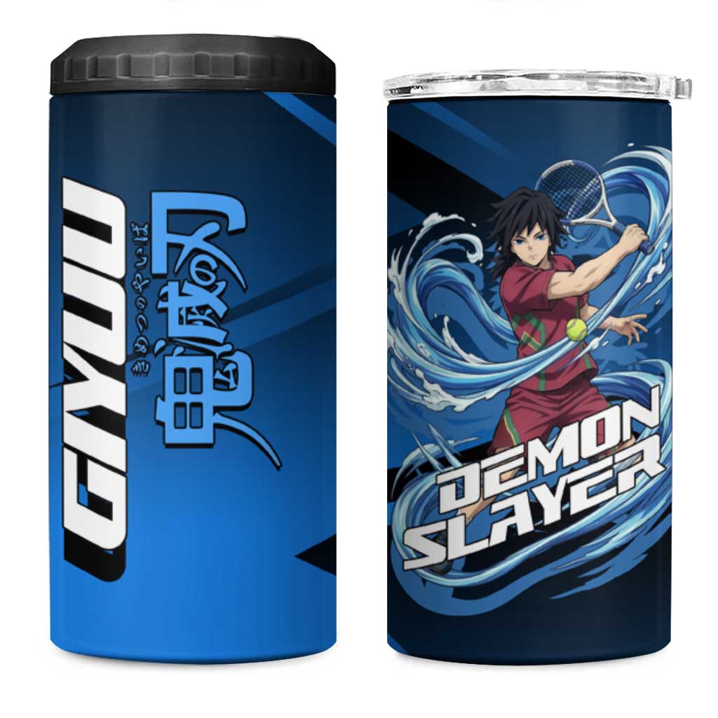 Giyuu Tomioka Water Serve 4 in 1 Can Cooler Tumbler Sporty Anime Mashup Style