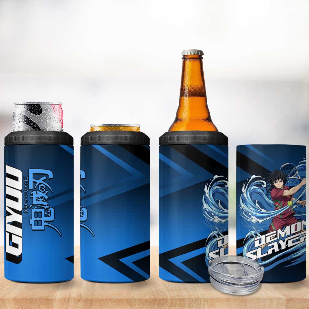 Giyuu Tomioka Water Serve 4 in 1 Can Cooler Tumbler Sporty Anime Mashup Style