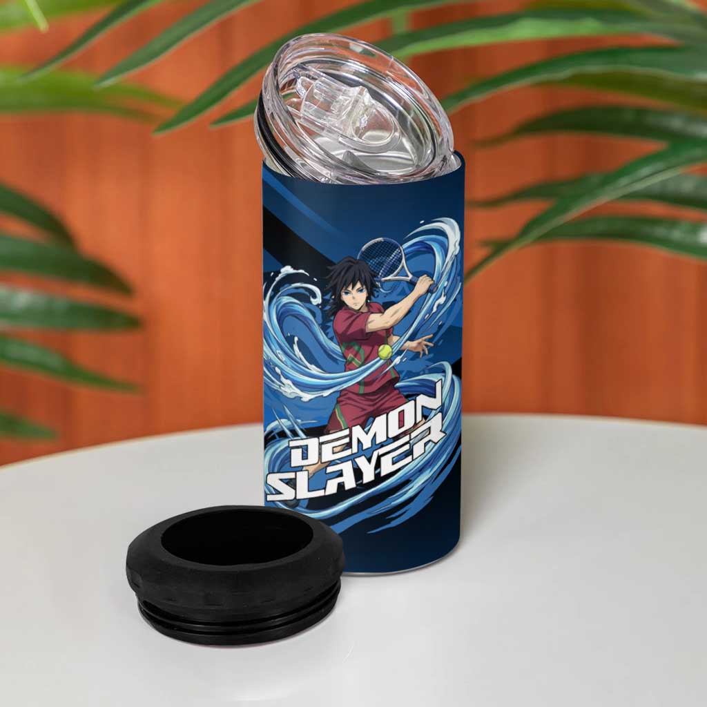 Giyuu Tomioka Water Serve 4 in 1 Can Cooler Tumbler Sporty Anime Mashup Style