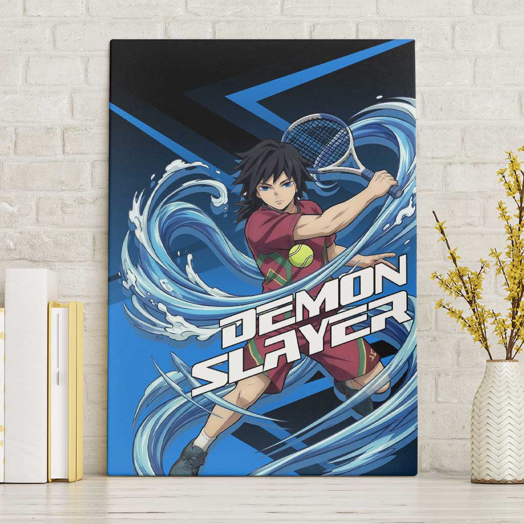 Giyuu Tomioka Water Serve Canvas Wall Art Sporty Anime Mashup Style