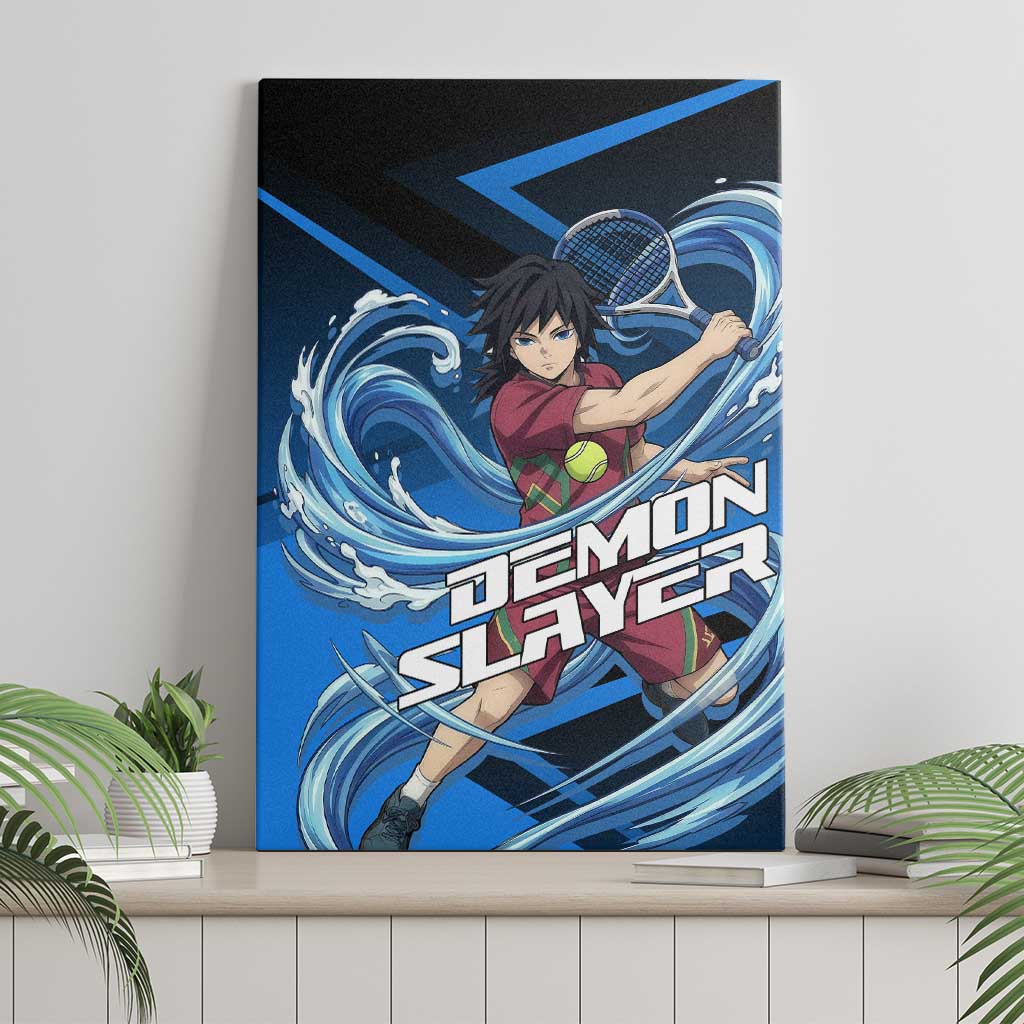 Giyuu Tomioka Water Serve Canvas Wall Art Sporty Anime Mashup Style