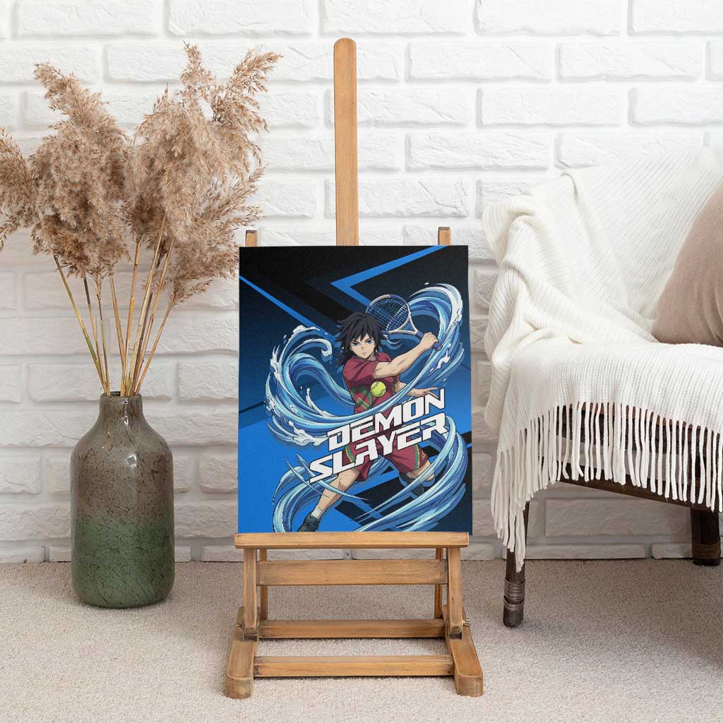 Giyuu Tomioka Water Serve Canvas Wall Art Sporty Anime Mashup Style