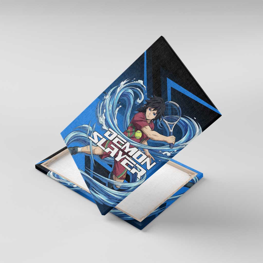 Giyuu Tomioka Water Serve Canvas Wall Art Sporty Anime Mashup Style