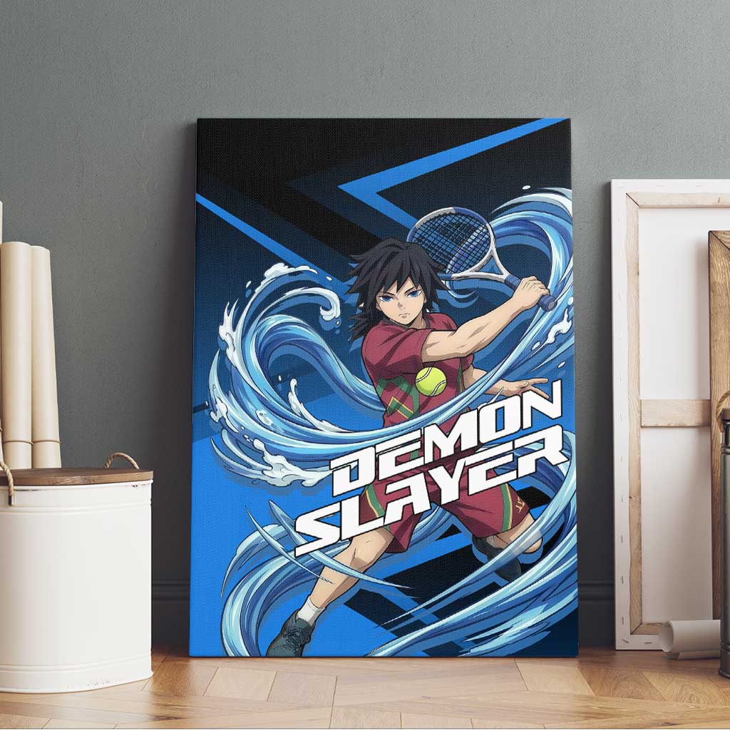 Giyuu Tomioka Water Serve Canvas Wall Art Sporty Anime Mashup Style