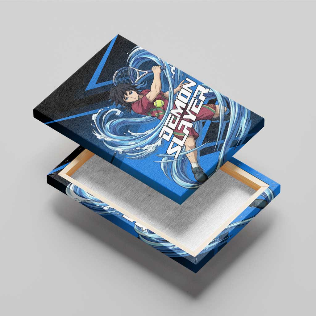 Giyuu Tomioka Water Serve Canvas Wall Art Sporty Anime Mashup Style