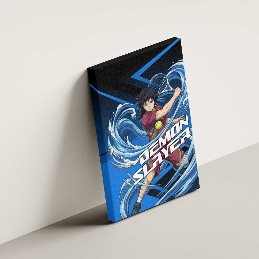 Giyuu Tomioka Water Serve Canvas Wall Art Sporty Anime Mashup Style