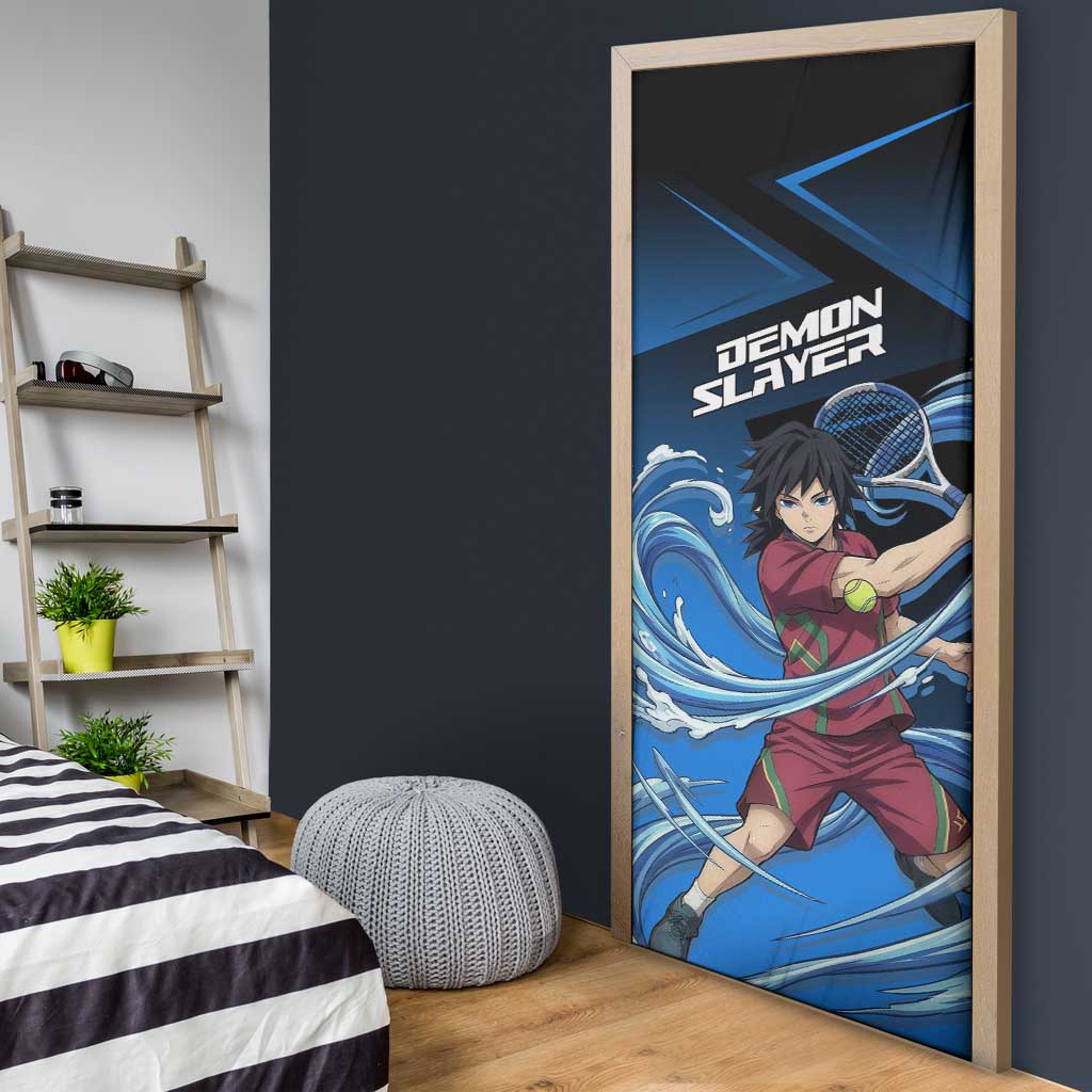Giyuu Tomioka Water Serve Door Cover Sporty Anime Mashup Style