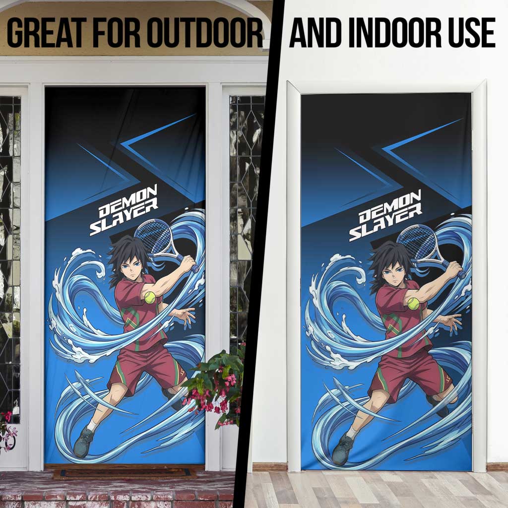 Giyuu Tomioka Water Serve Door Cover Sporty Anime Mashup Style