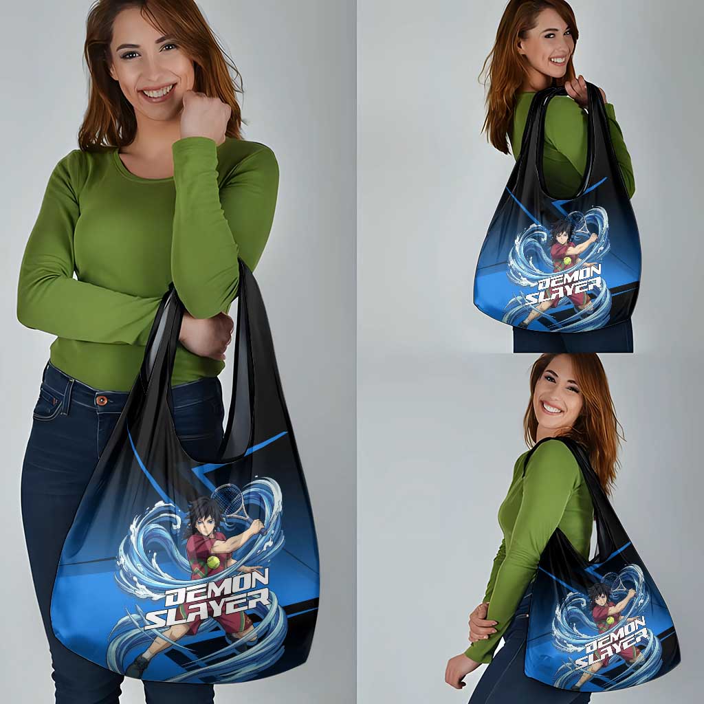 Giyuu Tomioka Water Serve Grocery Bag Sporty Anime Mashup Style