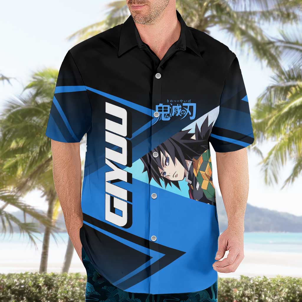 Giyuu Tomioka Water Serve Hawaiian Shirt Sporty Anime Mashup Style