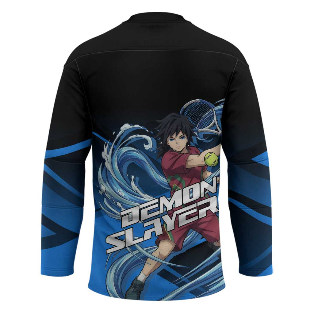 Giyuu Tomioka Water Serve Hockey Jersey Sporty Anime Mashup Style