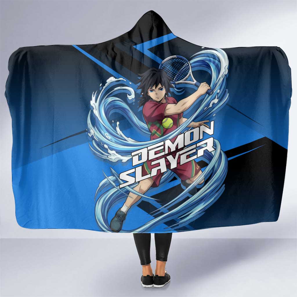 Giyuu Tomioka Water Serve Hooded Blanket Sporty Anime Mashup Style