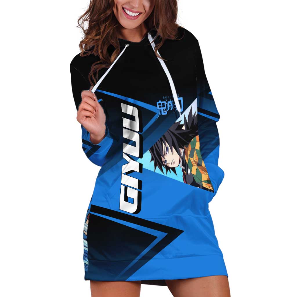 Giyuu Tomioka Water Serve Hoodie Dress Sporty Anime Mashup Style