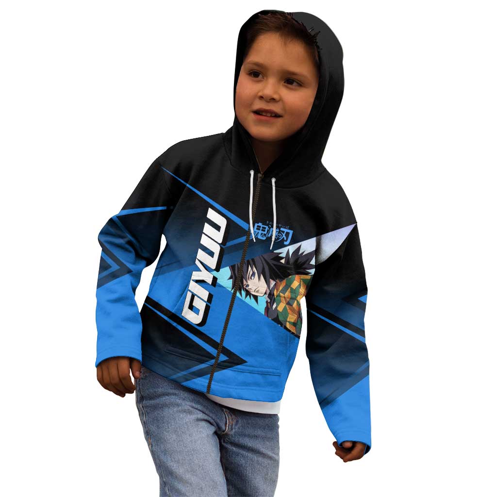Giyuu Tomioka Water Serve Kid Hoodie Sporty Anime Mashup Style