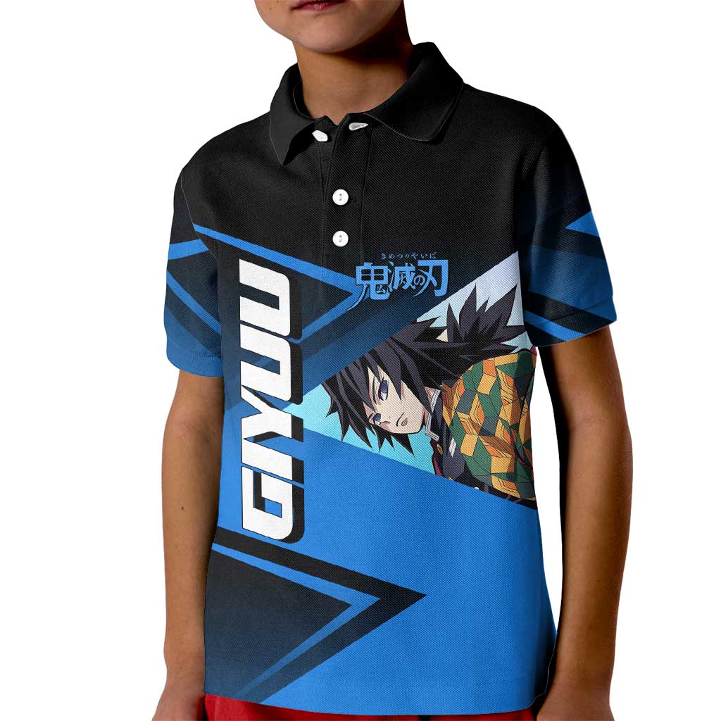 Giyuu Tomioka Water Serve Kid Polo Shirt Sporty Anime Mashup Style
