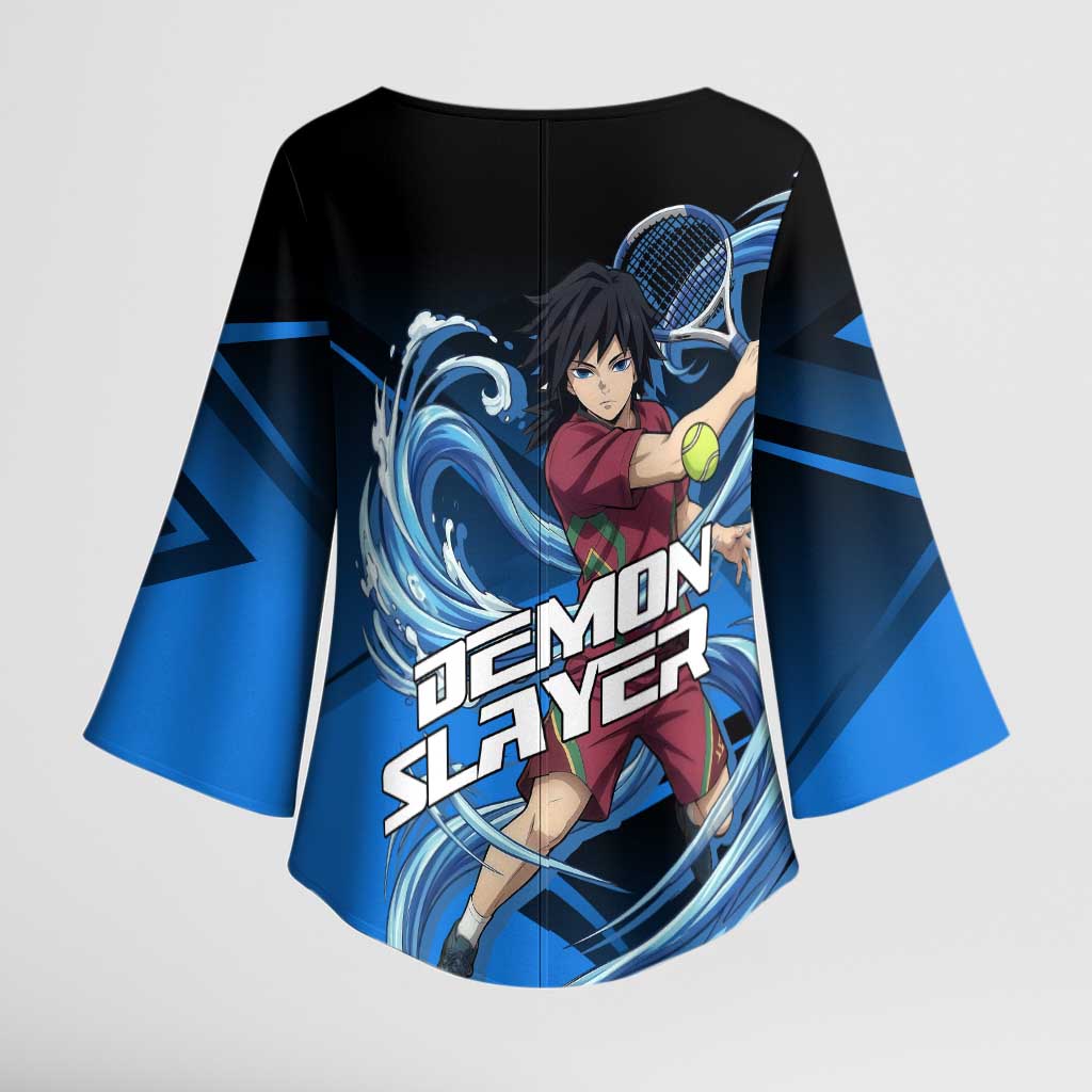 Giyuu Tomioka Water Serve Kimono Sleeve Blouse Sporty Anime Mashup Style