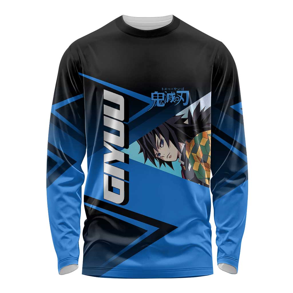Giyuu Tomioka Water Serve Long Sleeve Shirt Sporty Anime Mashup Style
