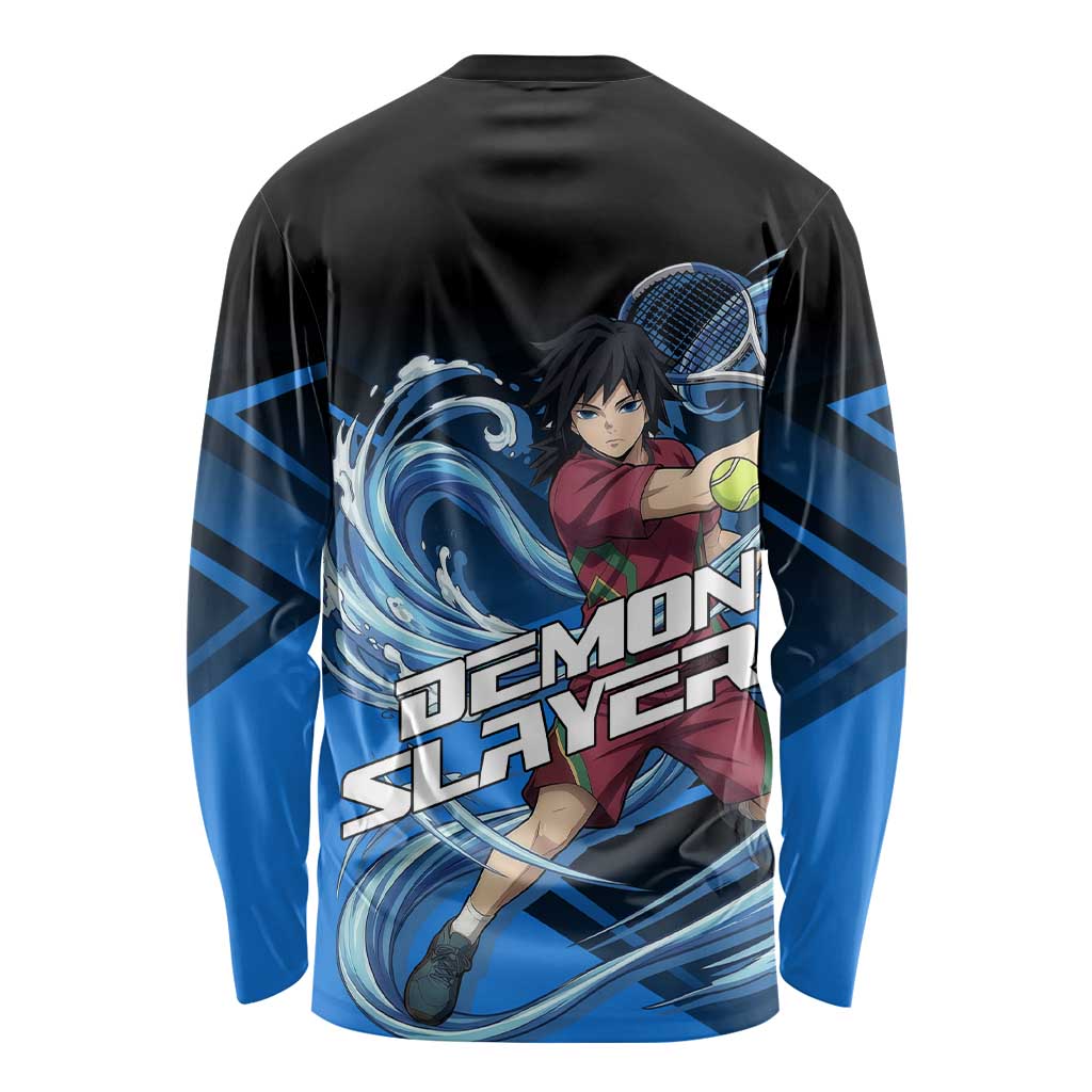 Giyuu Tomioka Water Serve Long Sleeve Shirt Sporty Anime Mashup Style