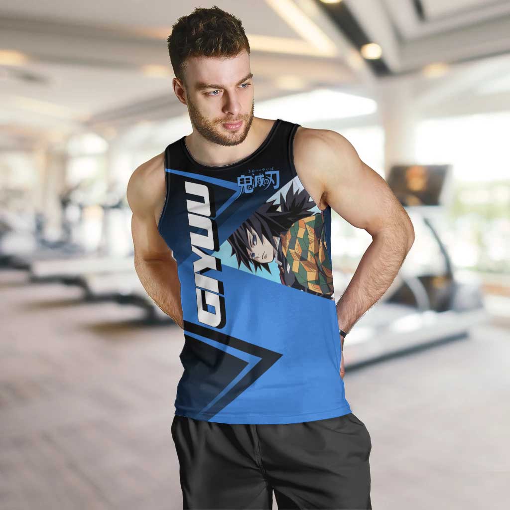 Giyuu Tomioka Water Serve Men Tank Top Sporty Anime Mashup Style