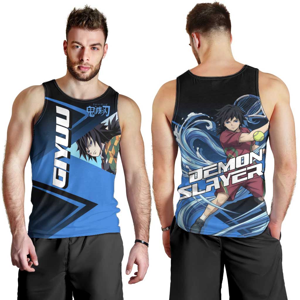 Giyuu Tomioka Water Serve Men Tank Top Sporty Anime Mashup Style