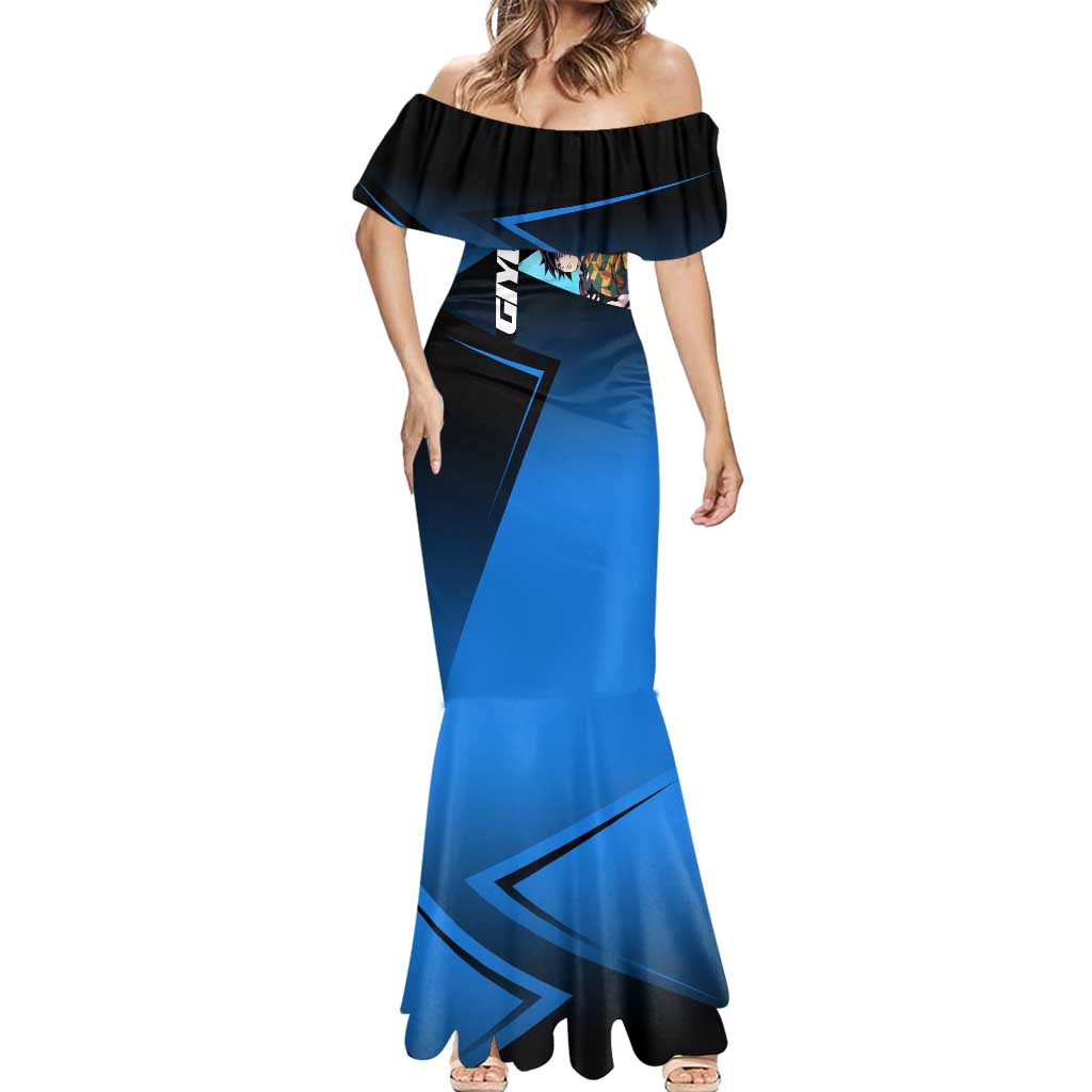 Giyuu Tomioka Water Serve Mermaid Dress Sporty Anime Mashup Style