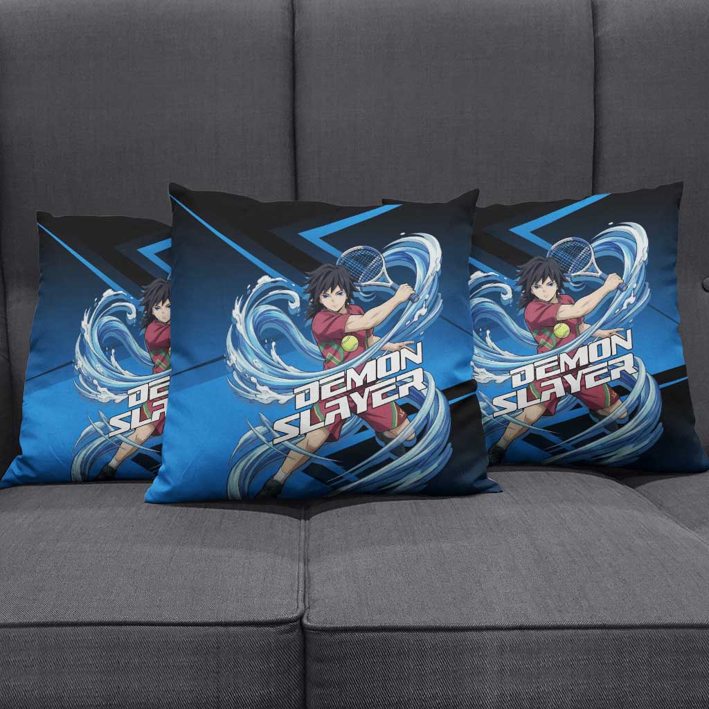 Giyuu Tomioka Water Serve Pillow Cover Sporty Anime Mashup Style