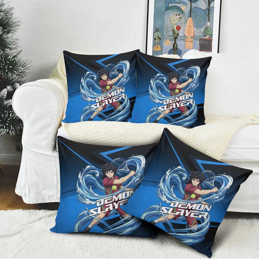 Giyuu Tomioka Water Serve Pillow Cover Sporty Anime Mashup Style