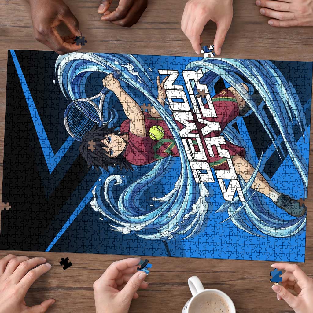 Giyuu Tomioka Water Serve Puzzle Sporty Anime Mashup Style