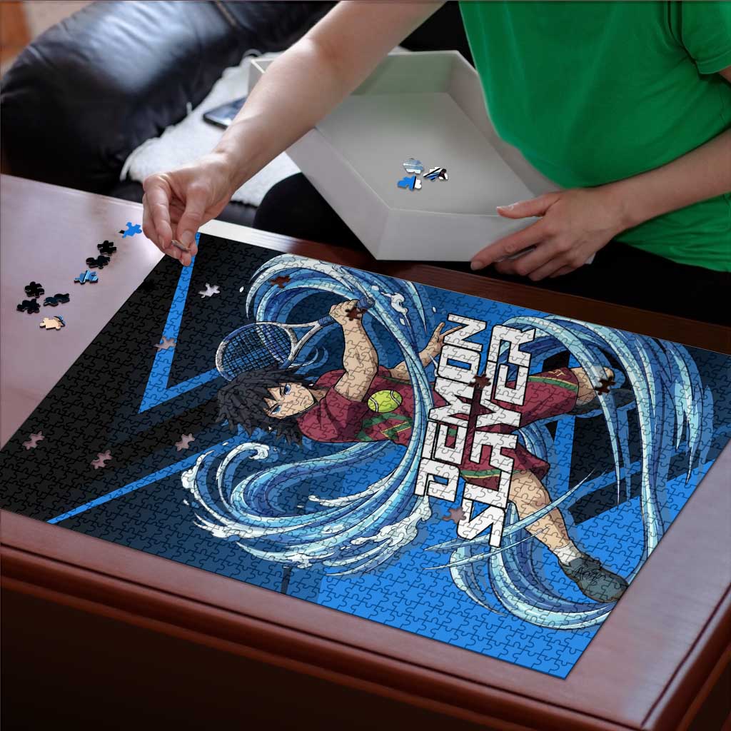 Giyuu Tomioka Water Serve Puzzle Sporty Anime Mashup Style
