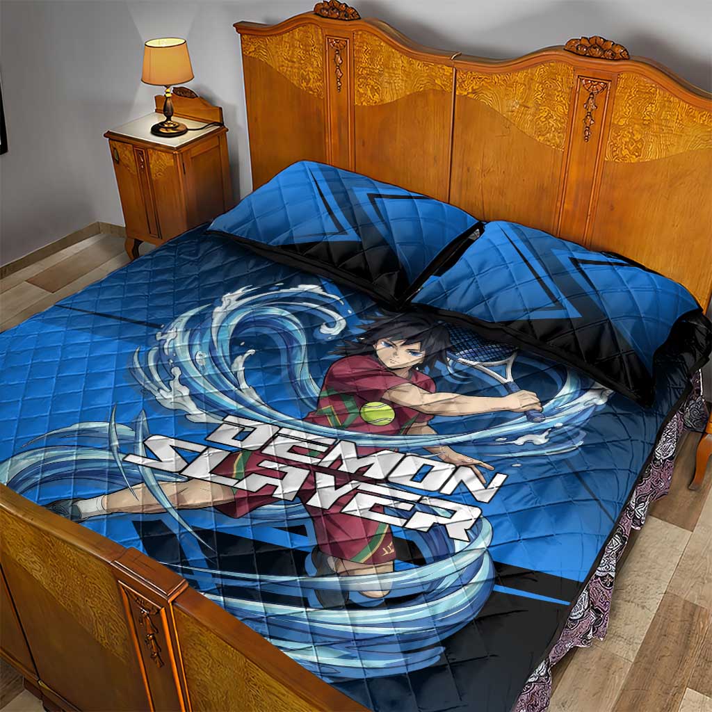 Giyuu Tomioka Water Serve Quilt Bed Set Sporty Anime Mashup Style