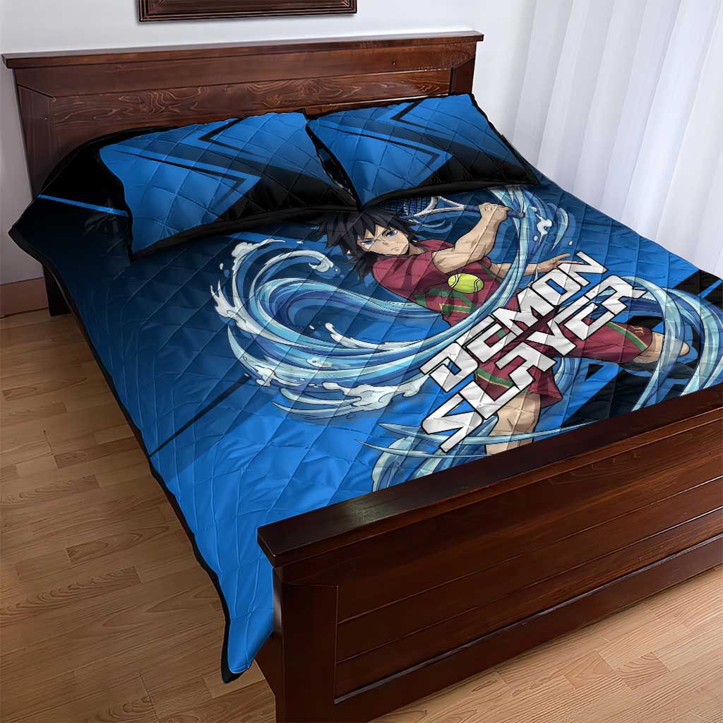 Giyuu Tomioka Water Serve Quilt Bed Set Sporty Anime Mashup Style