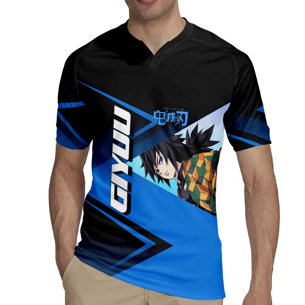 Giyuu Tomioka Water Serve Rugby Jersey Sporty Anime Mashup Style