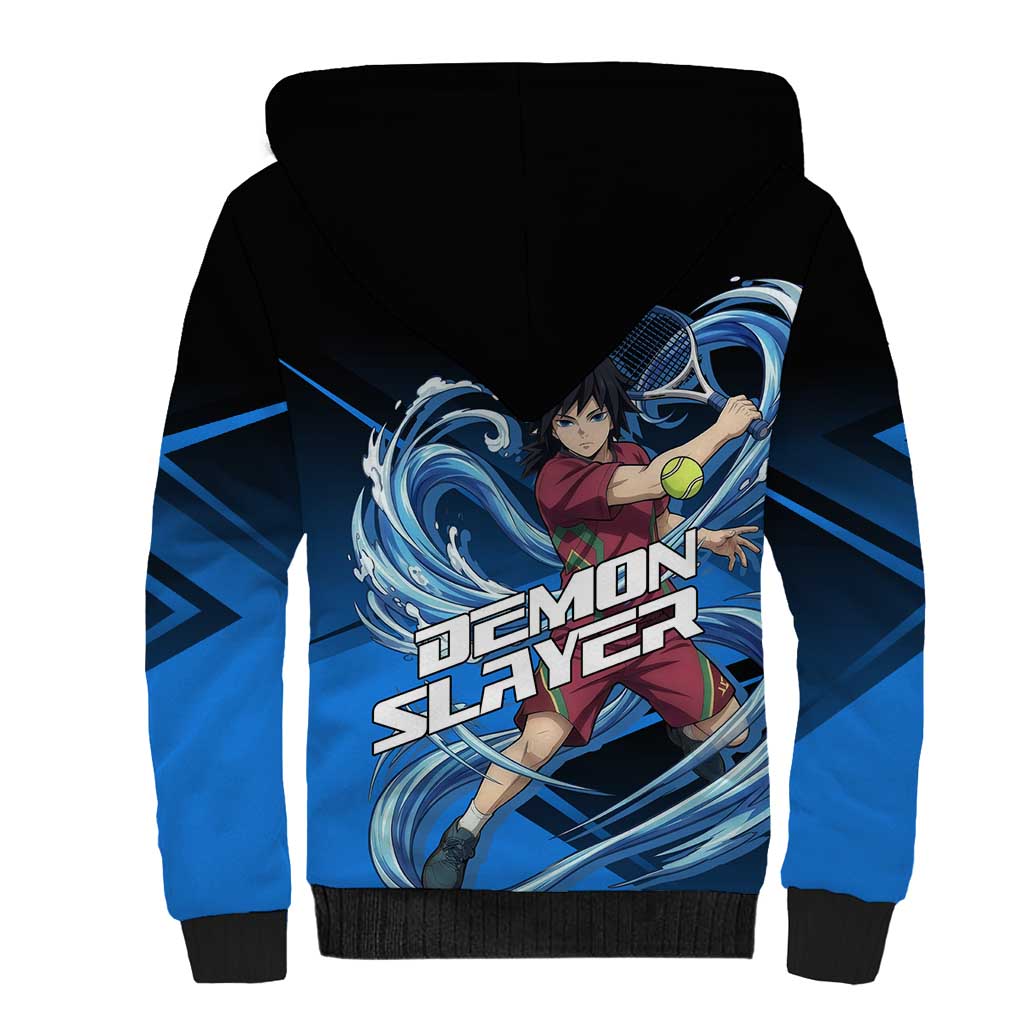 Giyuu Tomioka Water Serve Sherpa Hoodie Sporty Anime Mashup Style