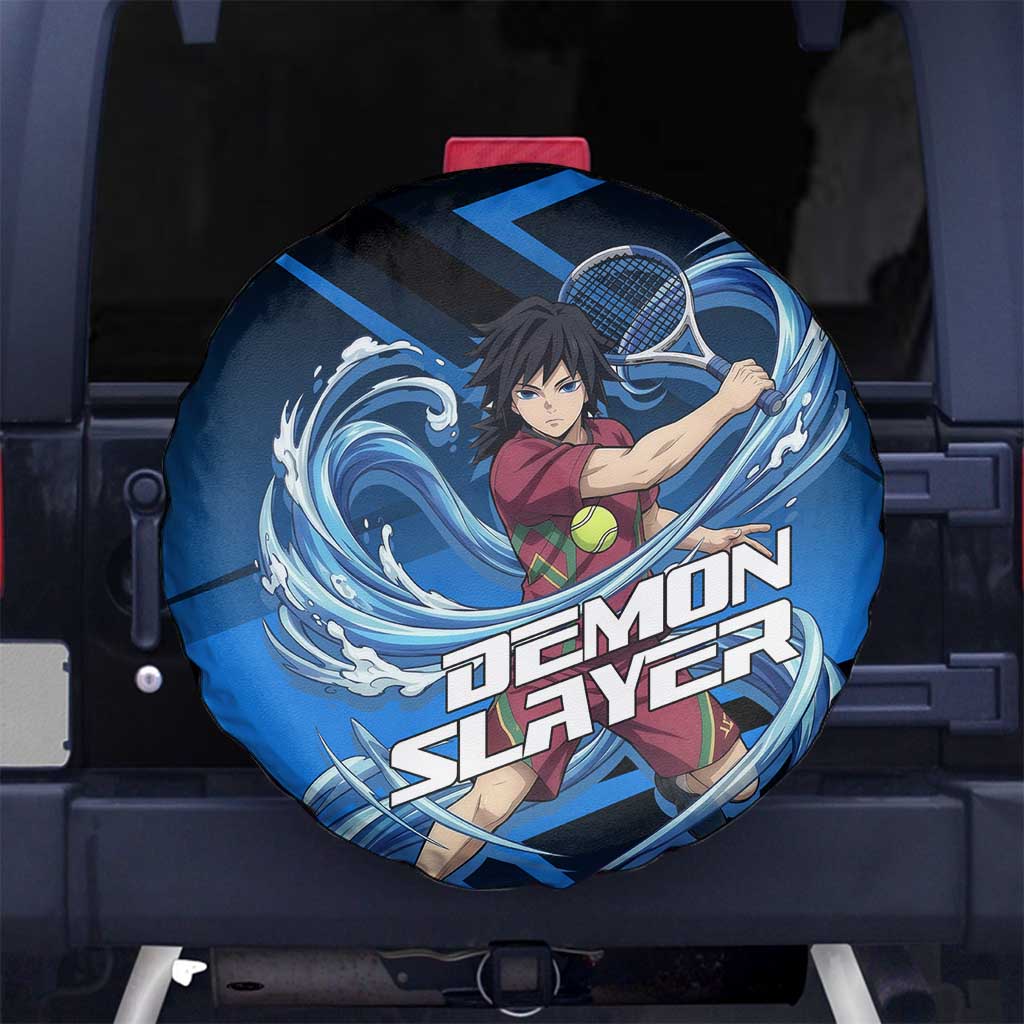 Giyuu Tomioka Water Serve Spare Tire Cover Sporty Anime Mashup Style