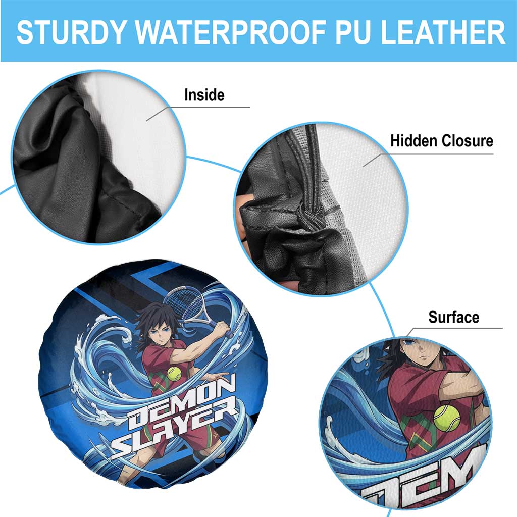 Giyuu Tomioka Water Serve Spare Tire Cover Sporty Anime Mashup Style