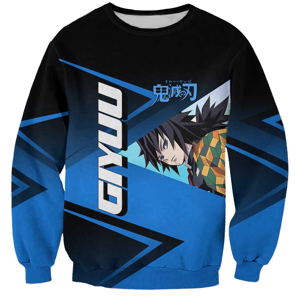 Giyuu Tomioka Water Serve Sweatshirt Sporty Anime Mashup Style
