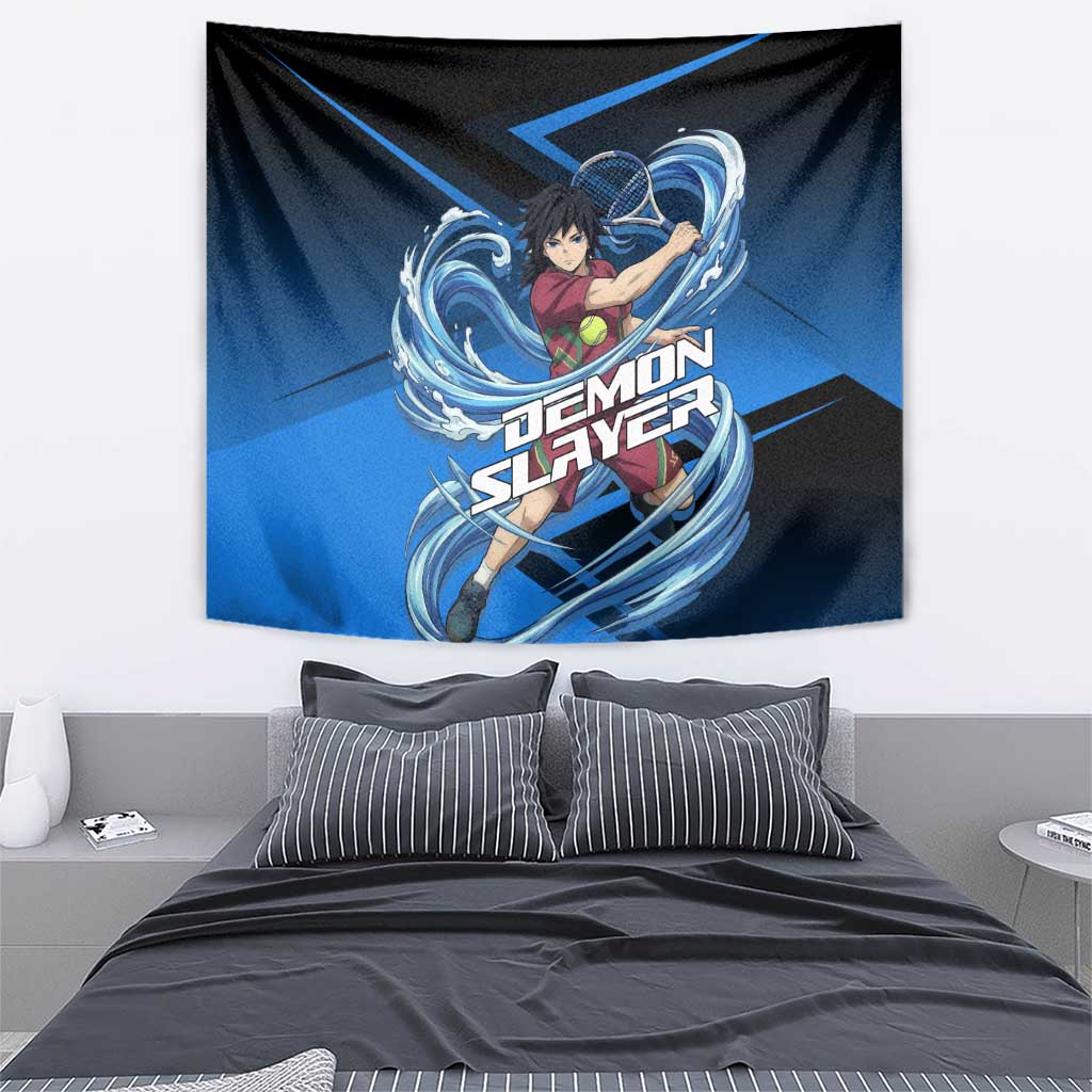 Giyuu Tomioka Water Serve Tapestry Sporty Anime Mashup Style