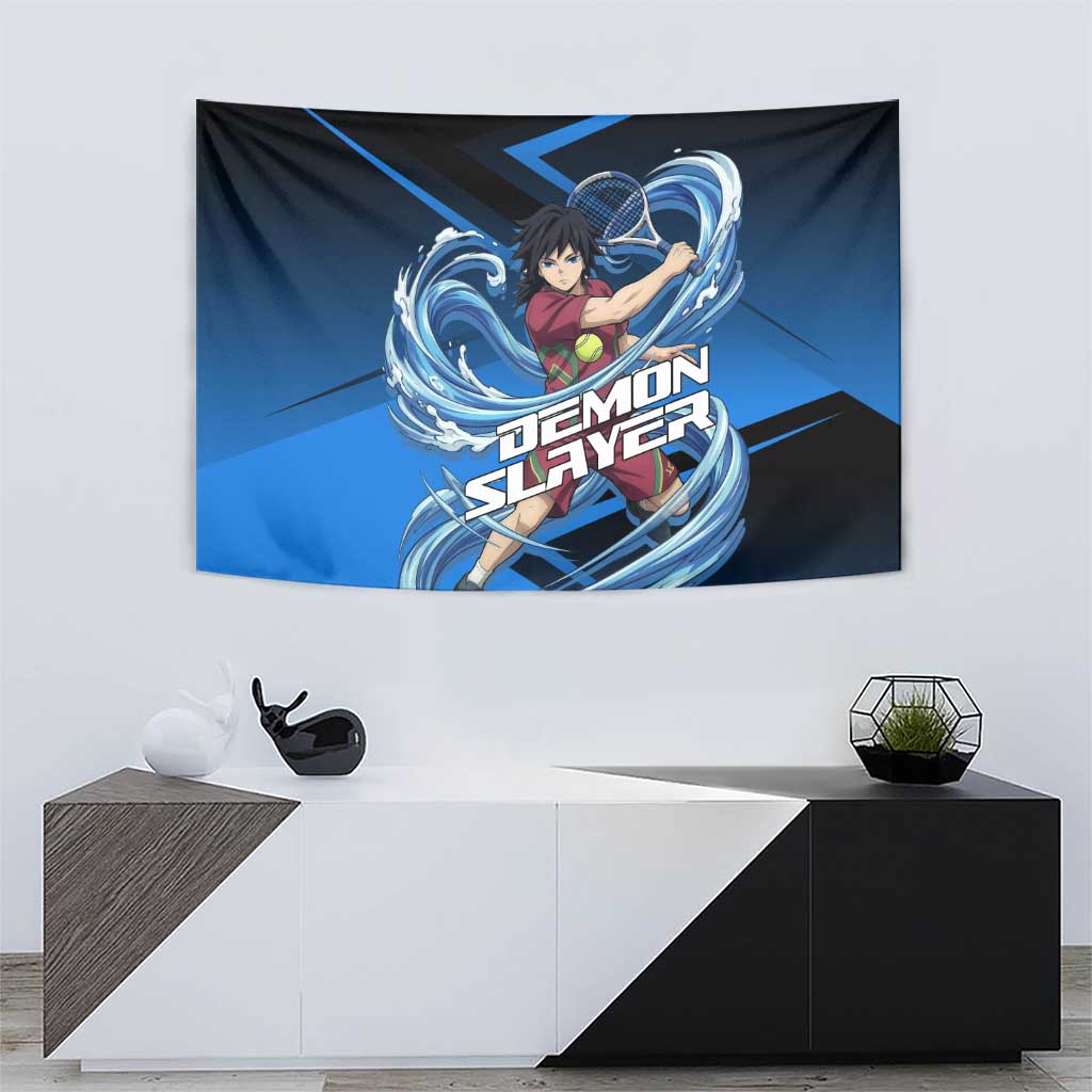 Giyuu Tomioka Water Serve Tapestry Sporty Anime Mashup Style