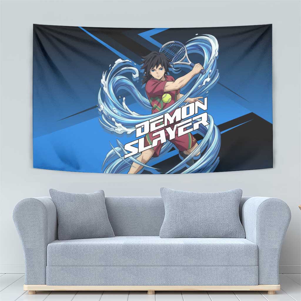 Giyuu Tomioka Water Serve Tapestry Sporty Anime Mashup Style