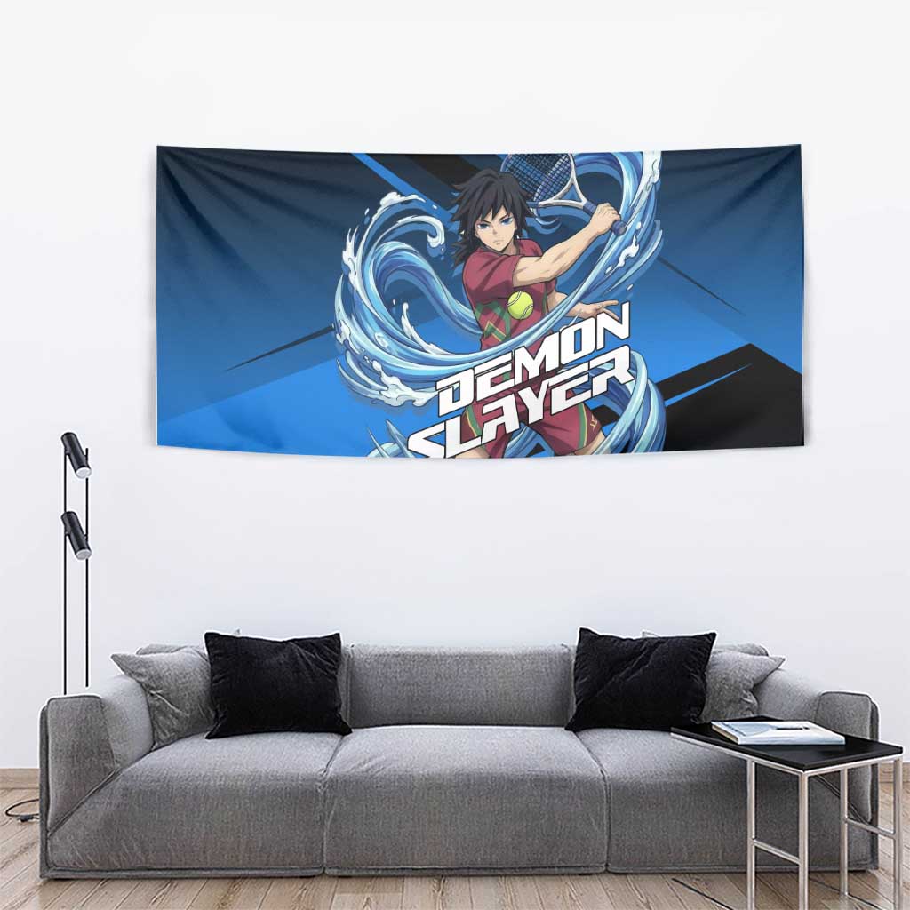 Giyuu Tomioka Water Serve Tapestry Sporty Anime Mashup Style