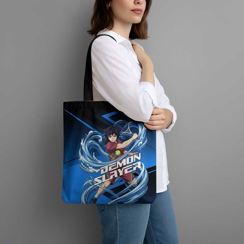 Giyuu Tomioka Water Serve Tote Bag Sporty Anime Mashup Style