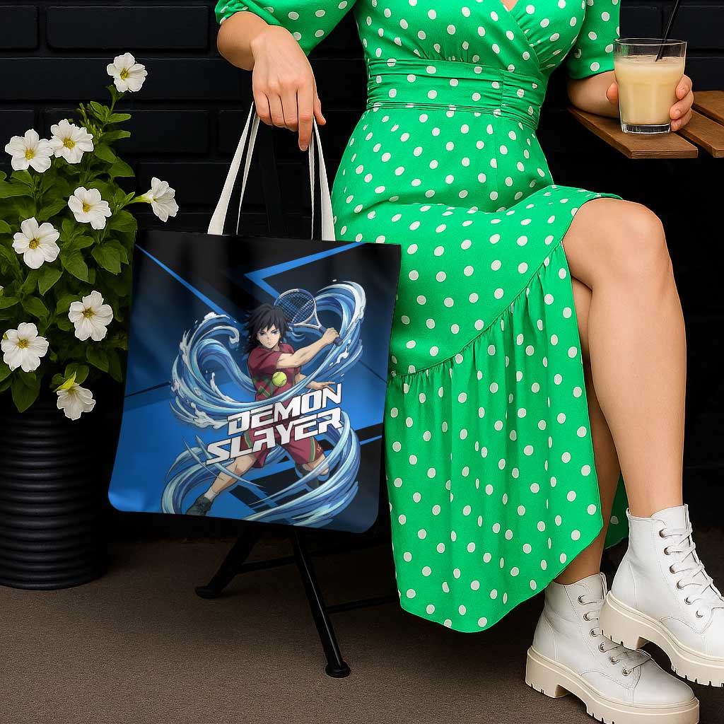 Giyuu Tomioka Water Serve Tote Bag Sporty Anime Mashup Style