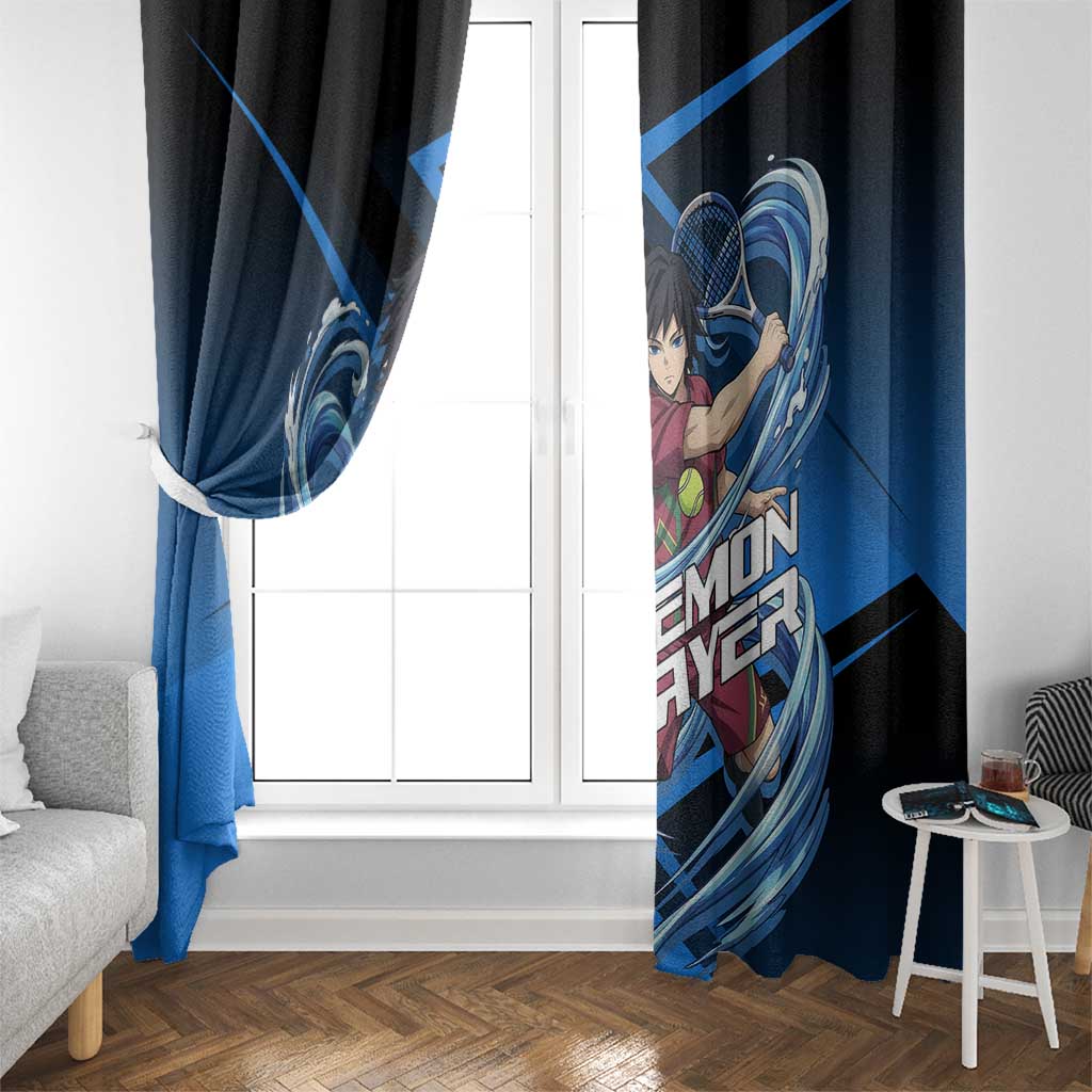 Giyuu Tomioka Water Serve Window Curtain Sporty Anime Mashup Style
