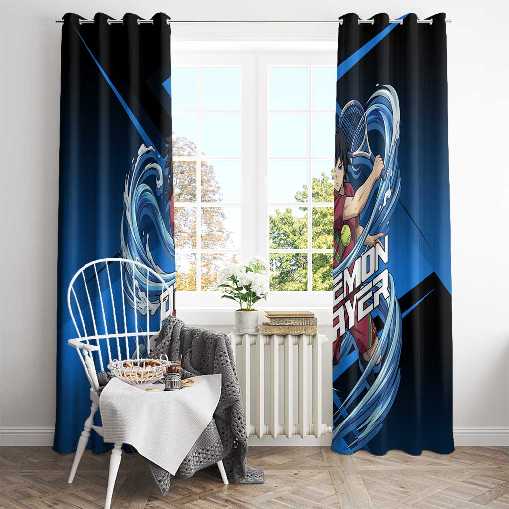 Giyuu Tomioka Water Serve Window Curtain Sporty Anime Mashup Style