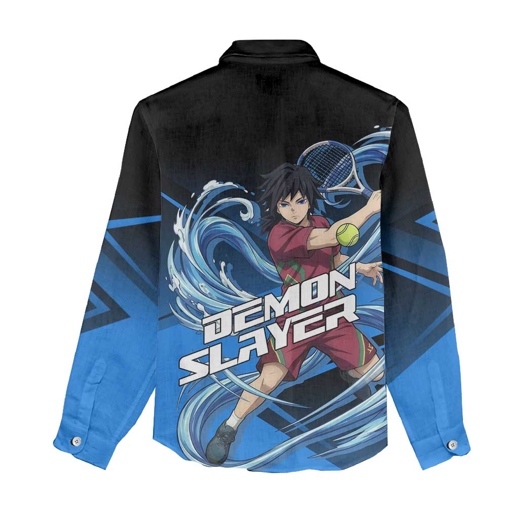 Giyuu Tomioka Water Serve Women Casual Shirt Sporty Anime Mashup Style